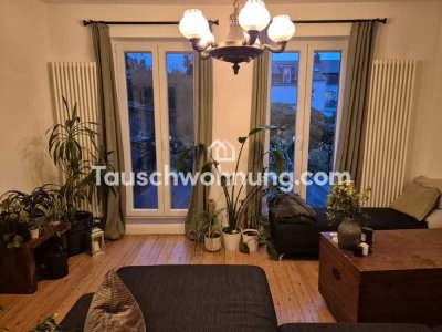 Tauschwohnung: Altbauwohnung mit Terasse und Garten nahe Drägerpark