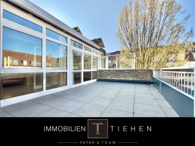 Meppen-Zentrum: 2-Zimmer-Obergeschosswohnung mit Einbauküche, Dachterrasse & Treppenlift zur Miete!