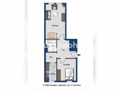 Tauschwohnung: Direkt im Geschehen: 2-Zimmer-Wohnung direkt in der Neustadt