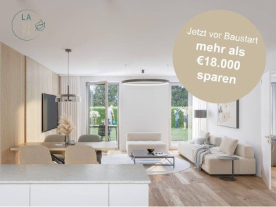 Jetzt Baustartaktion nutzen! LAVITA - 2 Zimmer Gartenwohnung mit Terrasse, Parkett &amp; Fußbodenheizung
