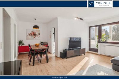 Gut geschnittene Etagenwohnung mit Loggia und Garage