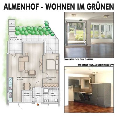 MODERNE ELEGANZ - 2-ZKB  mit großer Gartenterrasse