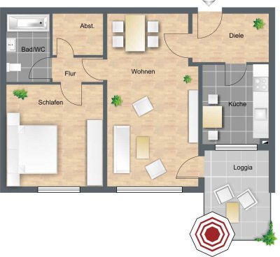 Neue Wohnung, neues Glück! Ansprechende 2-Zi.-Wohnung