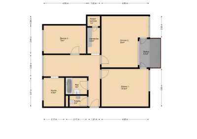 3 Zimmer Wohnung mit Balkon in Hamburg-Sülldorf