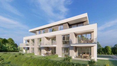 Gartenwohnung am Feldrand mit 3,5-Zimmern und Terrasse in Südausrichtung