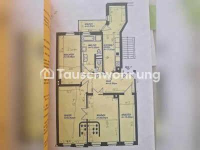 Tauschwohnung: Geräumige 4 Raum Wohnung in Waldstraßenviertel zu tauschen