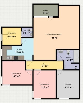 5 Zimmer, 117qm, mit Fahrstuhl, Holtenklinker Straße