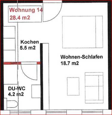 Gemütliche 1-Zimmer-Wohnung in Hagen - ideal für Studierende oder Berufseinsteiger (Whg14-203)