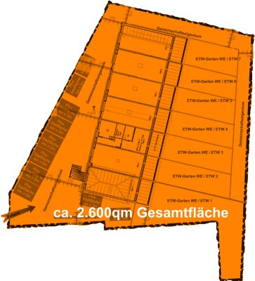 Ca. 2.600qm Baugrund, für 7 WE, mit Waldblick