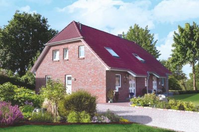 TEAM-Massivhaus & Rahlstedt! Zwei die zueinander passen. DHH Neubau als KfW-40