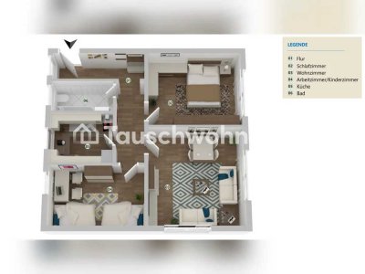 Tauschwohnung: Tausche 3-Zimmer-Wohnung in Mainz, Oberstadt