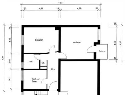 Erstbezug nach Kernsanierte 2.5 Zimmer Wohnung mit Balkon, EBK & Garage in Heilbrononn-Neckargartach