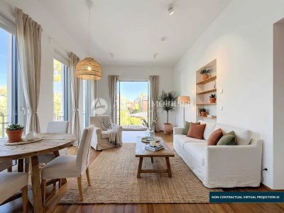 Direkter Wasserblick : Moderne 2-Zimmer-Wohnung mit Balkon in Köpenick.