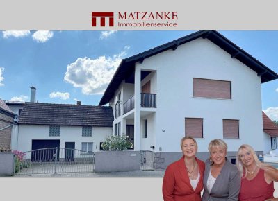 2-FH mit EG, OG, 3 Balkonen, Hof, Garten + Garage - Zur Vermietung od Selbstnutzung - 5,3%  Rendite