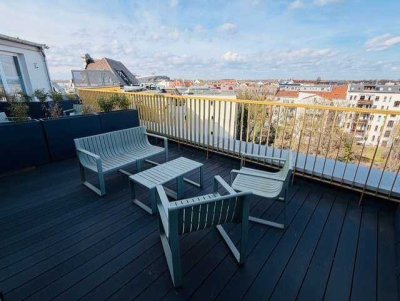 ***ÜBER DEN DÄCHERN VON LEIPZIG~MÖBLIERTES APARTMENT~ALL-INCLUSIVE MIETE~DACHTERRASSE**