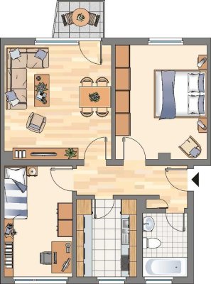 Demnächst frei! 3-Zimmer-Wohnung in Dortmund