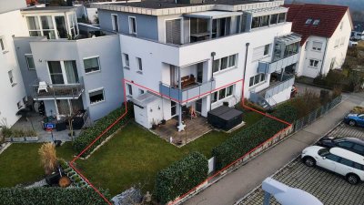 Lindenhöhen Ulm: Ruhige Gartenwohnung mit Alpenblick – Smart Home & Wallbox inklusive