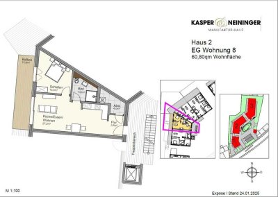 Moderne, kleine Wohnung im Neubauprojekt Schneewittchen