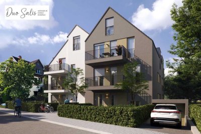Startpreis Vertriebsbeginn • Emissionsfreier Neubau • Helle 2 Zi-Wohnung mit Balkon • Tiefgarage