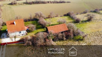 Landwirtschaftliches Wohnhaus | 5.500 m² Fläche | Garage | Pferdestall mit 5 Boxen und Koppeln