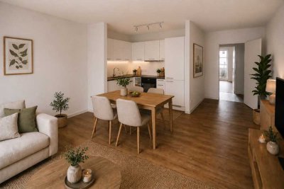 Offene Besichtigung diesen Samstag! EG-Wohnung u.a. mit zwei Terrassen, zwei Bädern, Garten und EBK