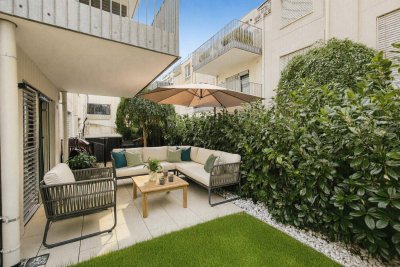 G A R T E N T R A U M + Neubau + 3 Zimmer + ca. 90m² gew. NFL + ca. 12m² Terrasse + Einbauküche