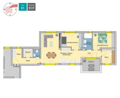 Ihr neues Zuhause mit Dachbalkon und freiem Blick über Felder