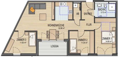 4-Zimmer-Wohlfühlwohnung in Top-Lage mit bester Anbindung und hohem Freizeitwert! (Wohnung 6.11)