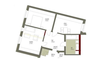 Sanierte 2 Zimmer Wohnung Nähe Südpark