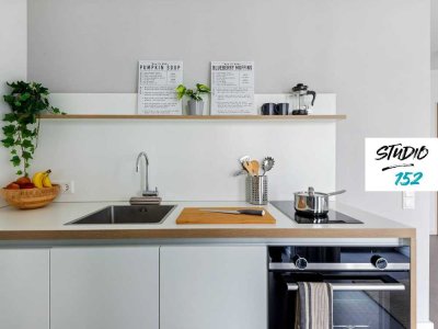 STUDENTS ONLY: Studio 152 - dein voll ausgestattetes Studio im Herzen Wiesbadens mit EBK, ALL-IN-...