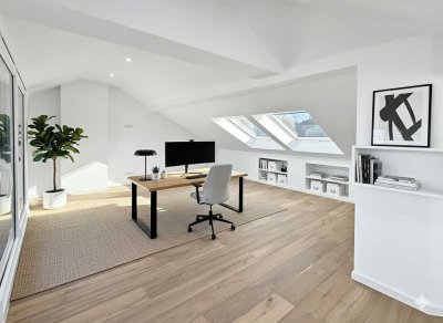 4 bis 5-Zimmer-Maisonette mit Dachterrasse, Weitblick und Einzelgarage
