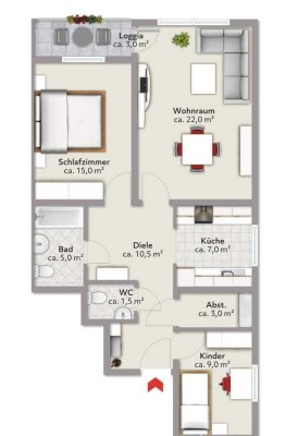 Erstbezug nach Sanierung mit EBK und Balkon: schöne 3-Zimmer-Wohnung in Bremen