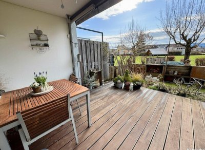Moderne 3-Zi-Wohnung mit Terrasse, Garten &amp; Stellplatz in Hard