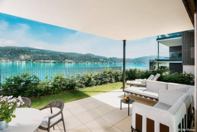 Exklusive Gartenwohnung mit Seezugang und unverbaubarem Wörthersee-Blick in Maria Wörth