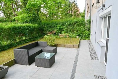 Klein, aber fein – umfassend sanierte Gartenwohnung in Düsseldorf-Lierenfeld