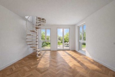 Stilvolles Stadtidyll auf zwei Ebenen mit Balkon, Gartenanteil & energieeffizientem Komfort