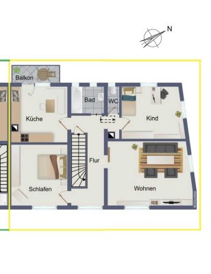 3-Zimmer-Wohnung in Müllheim-Dattingen