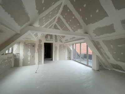 Aussergewöhnliche (Loft-) 2,5-Zimmer-DG-Wohnung mit Balkon und Einbauküche