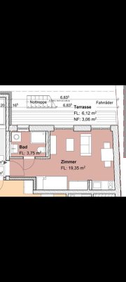 Perfekt gelegenes 1-Zimmer Appartment mit kleiner Innenhof-Terrasse in Ingolstadt Mitte