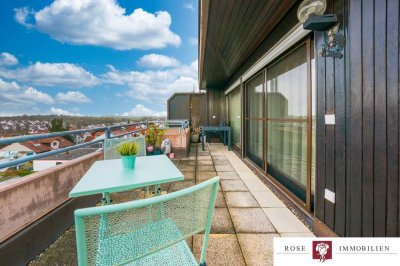 2-Zi.-Wohnung über den Dächern von Leutenbach mit wunderschönem Ausblick und Garage und Stellplatz!