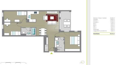 Neuwertige, gehobene 4-Zimmer-Wohnung mit Loggia in Bonn-Duisdorf (Baujahr 2022)