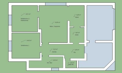 Komplettsanierte Familienwohnung in der Südstadt (3 ZKB, EG)
