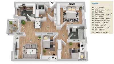 Kapitalanlage in Holzkirchen – 4-Zimmer-Wohnung mit Balkon