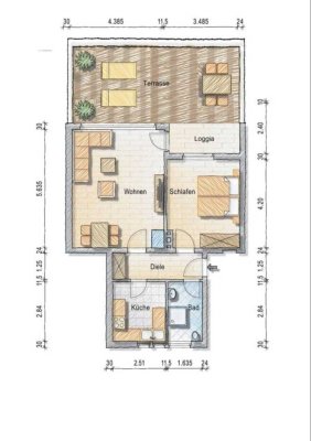 Gepflegte 2-Zimmer-Wohnung im Erdgeschoss in Bonn-Duisdorf - Lengsdorf