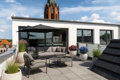 Stilvoll Wohnen über den Dächern der Stadt – Penthouse mit Tiefgaragenstellplatz