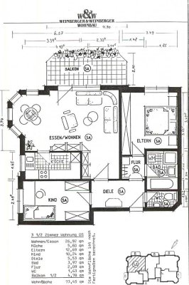 Sehr schöne 3-Zimmer-Wohnung in Ortsrandlage