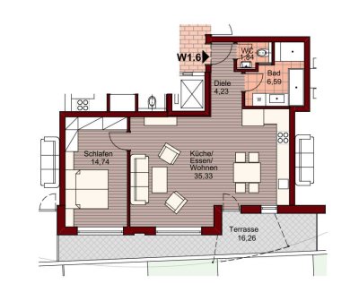 Erstbezug: Moderne 2-Zimmer Wohnung zur Miete in Eggenfelden