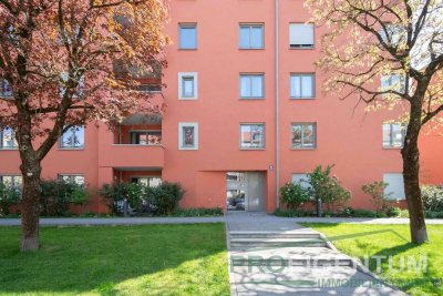 ProEigentum:2-Zi.-Neubauwohnung mit EBK, Stellplatz & Gemeinschafts-Dachterrasse mit toller Aussicht