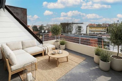 Juwel in der Innenstadt von Augsburg! Kernsanierte 2 ZKB mit Dachterrasse in absoluter Zentrumslage