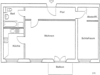 Bad Freienwalde: Helle 2-Raumwohnung mit Balkon